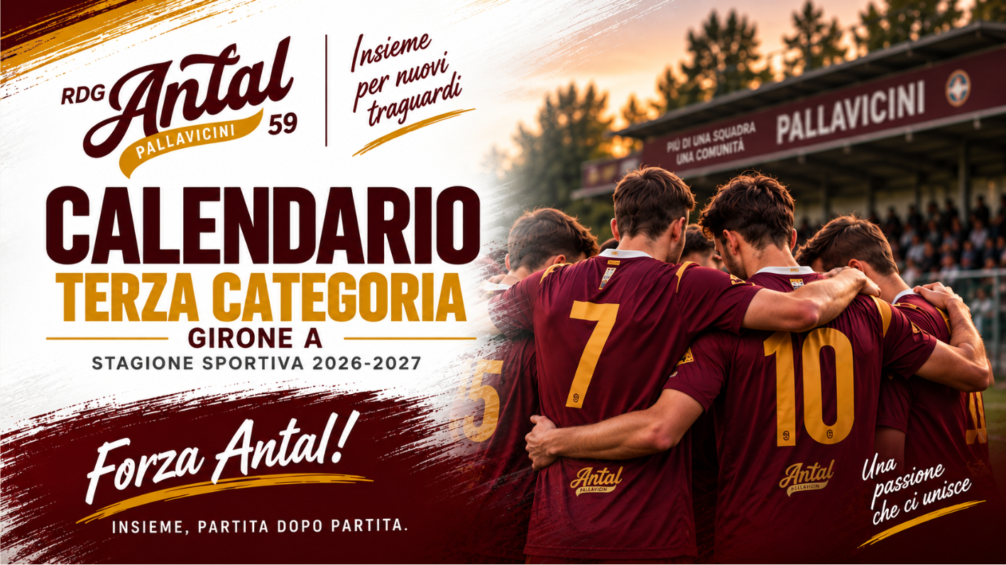 Terza Categoria 2026/27: il calendario di RDG Antal 59