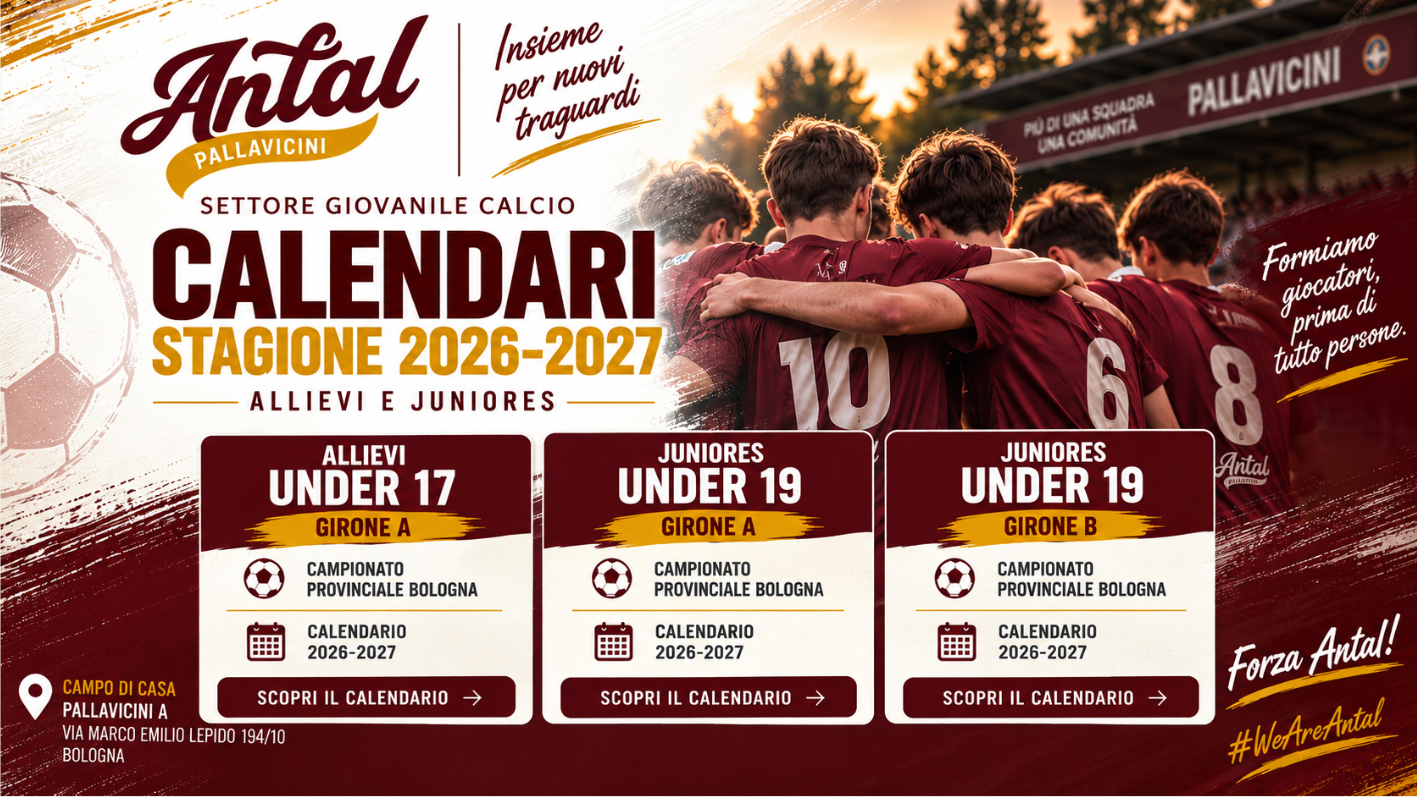 Settore Giovanile Calcio 2026/27: i calendari di Under 17 e Under 19