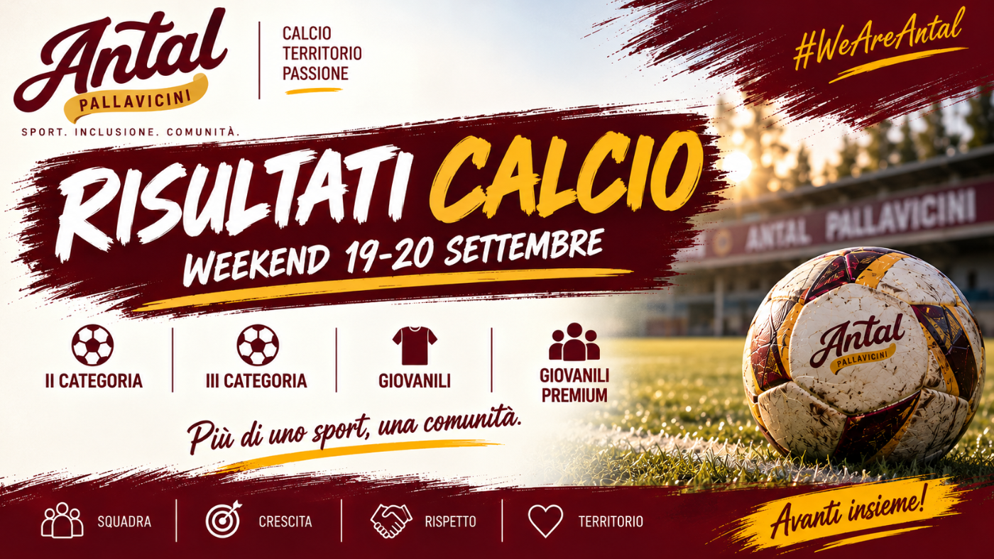 Risultati Calcio Antal Pallavicini | Weekend 19-20 settembre