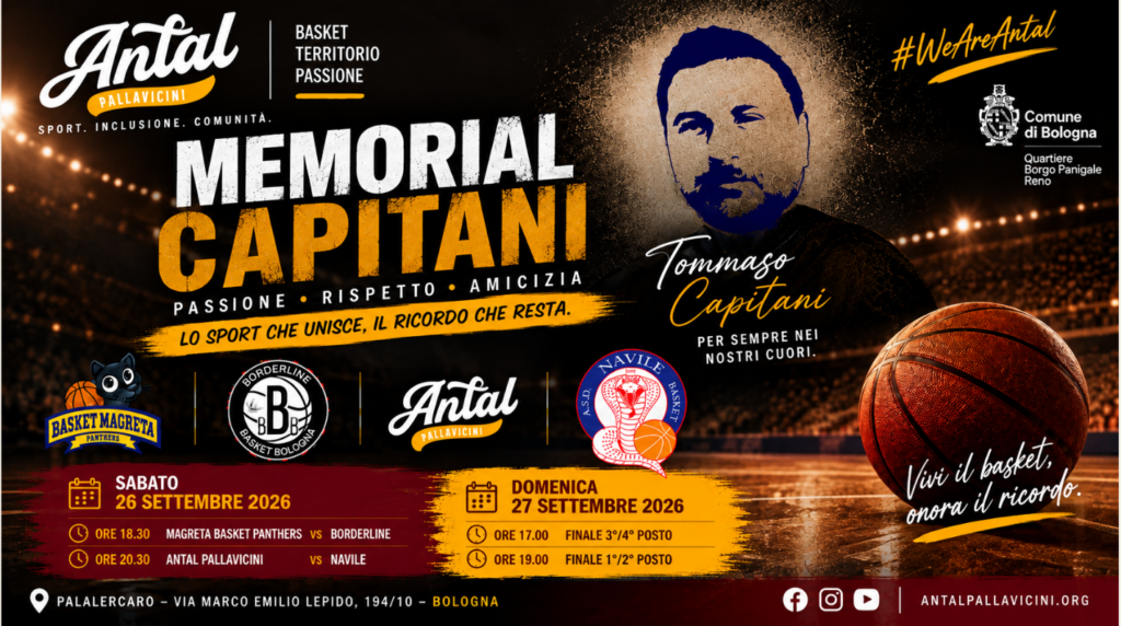 Memorial Tommaso Capitani 26 e 27 settembre 2026 Antal Pallavicini Bologna