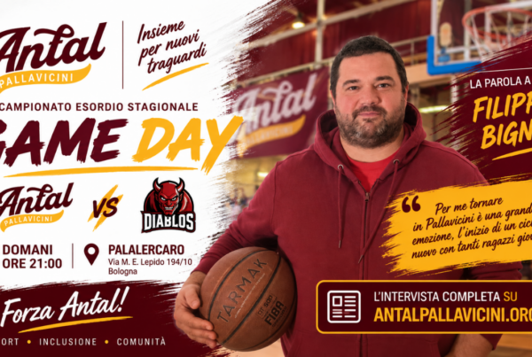 Coach Filippo Bignotti dell'Antal Pallavicini presenta l'esordio stagionale della Prima Squadra di basket contro i Diablos.